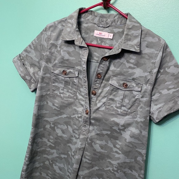 Vineyard Vines Margo Mini Camo Shirt Dress 10 - Picture 11 of 13